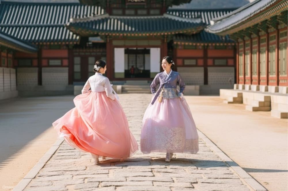 Mặc Hanbok dạo phố cổ